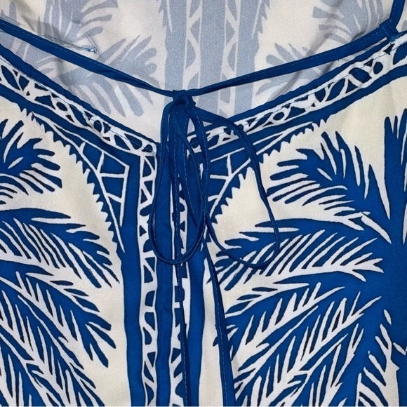 Tropical Blue Palm Tree Print Mini Dress - Picture 6 of 10